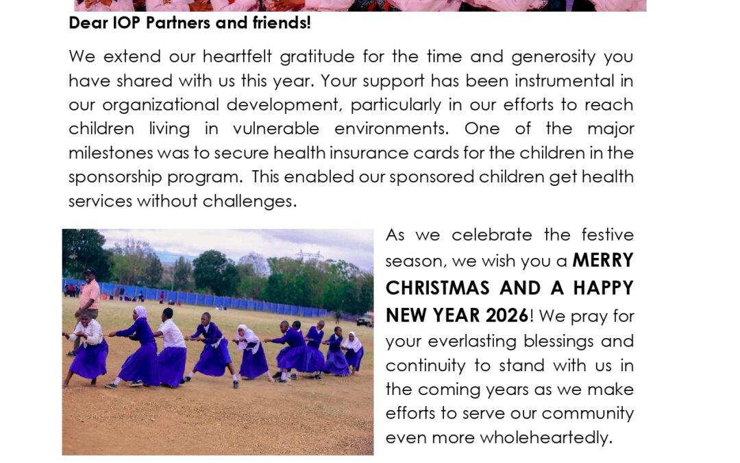 Julebrev fra IOP Tanzania